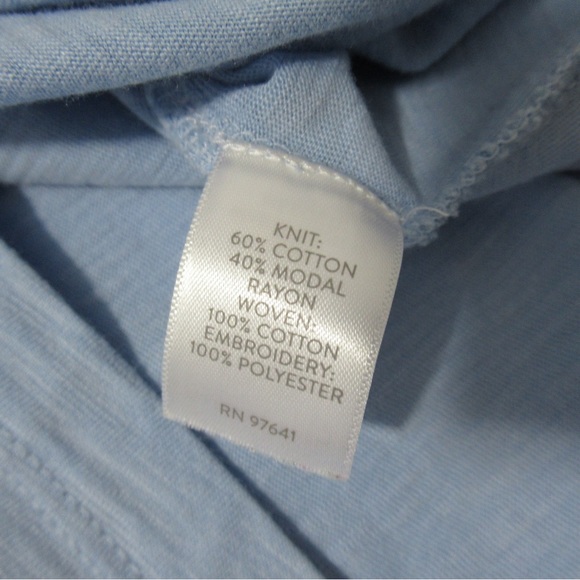 J. Jill Eyelet Bell Sleeve Tunic Top Blue | Size Small - Picture 8 of 16